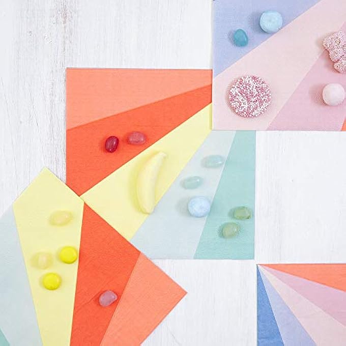 COLOUR WHEEL LARGE NAPKINS PACK OF 20BRIGHT MULTI-COLOR PARTY PAPER NAPKINS FOR BIRTHDAY, SUMMER, PICNIC, KIDS, ADULT, CELEBRATION, FESTIVE TABLE DCOR - Image 5